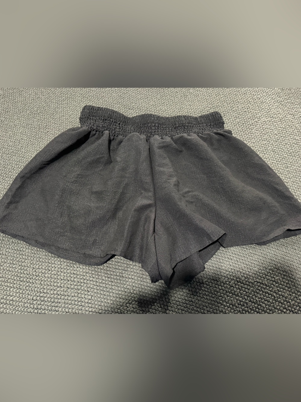 Black Flowy Swim Coverup Shorts